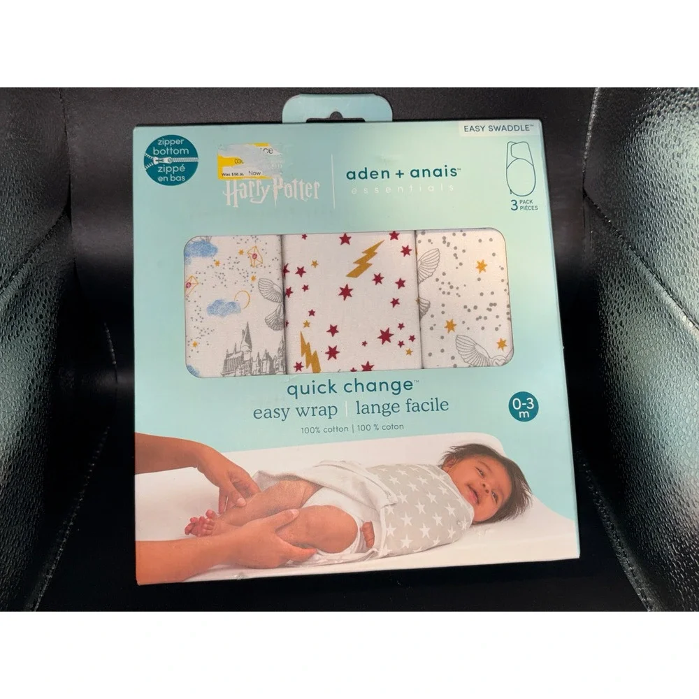 Aden + Anais Harry Potter Easy Swaddle Wrap 3-Pack 0-3M Cotton Sleep Sack New